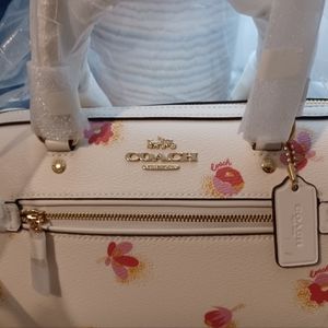 Coach Floral Print Handbag
